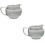 2Pcs Kitchen Sauce Serving Pitcher Ceramic Milk Frother Cup Grey 5