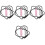 12Pcs Kids Biting Silicone Necklace Pink Chew Teether 5