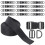 3Sets Strap Schnallen Bänder D-Ring Clips Nylon Schwarz DIY-Set 1