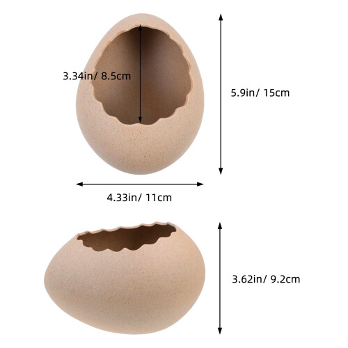 3St Creatieve Eier Kom Keramische Dessert Houder Khaki 1