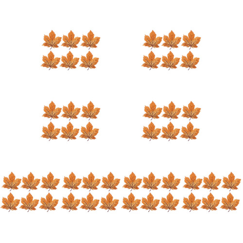 48St DIY Kleding Patch Gouden Borduur Maple Leaf Charm Accessoires 2