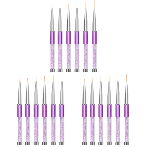 18Pièces Nail Art Violet Double-Tête Pour Et 1