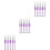 18Pièces Nail Art Violet Double-Tête Pour Et 5