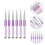 18Pièces Nail Art Violet Double-Tête Pour Et 10