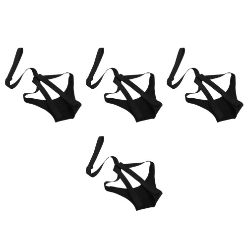 4St Draagbare Zwarte Volleybal Trainingsband Nylon Langdurig 1