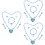 3Sets Sieraden Set Parel Snowflake Thema Accessoires 6