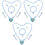 3Sets Sieraden Set Parel Snowflake Thema Accessoires 3