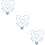 3Sets Sieraden Set Parel Snowflake Thema Accessoires 9