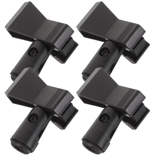 8St Zwart Plastic Microfoonclips Universeel Voor Mic Standaard