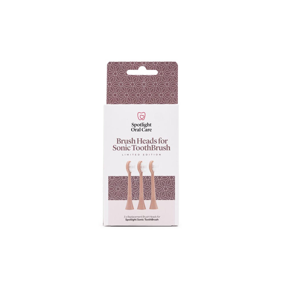 Spotlight Oral Care Gold Sonic Head Replacements -Rose