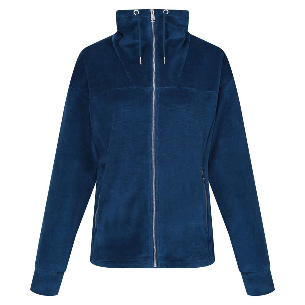 New Regatta Women's (10 Uk, Opal) / Velour Full Zip Fleece Jacket Blue