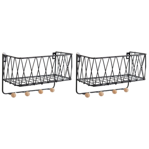 2Pièces Porte- Mural Noir Pour Maison 1