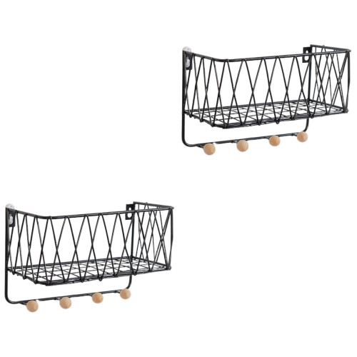 2Pièces Porte- Mural Noir Pour Maison 2