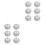 6Paires Fixations Boucles D'oreilles Silicone Argent Souples 3