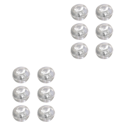 6Paires Fixations Boucles D'oreilles Silicone Argent Souples 2
