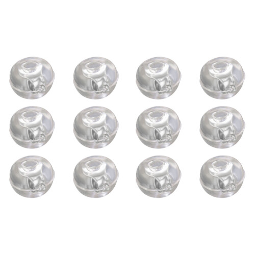 6Paires Fixations Boucles D'oreilles Silicone Argent Souples 1