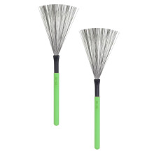 6Pièces Brosse Percussion Tambour Bois Vert Naturel