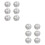 6Paires Fixations Boucles D'oreilles Silicone Argent Souples 6