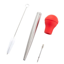2Ensembles Pompes À Jus En Silicone Rouge Pour Barbecue Cuisine