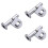 3Pièces Poignées Aluminium Argent Universelles Durables 6