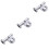 3Pièces Poignées Aluminium Argent Universelles Durables 5