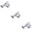 3Pièces Poignées Aluminium Argent Universelles Durables 9