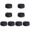 8Pièces Bonnets Chef Professionnels Respirants Coton Polyester Noir 5