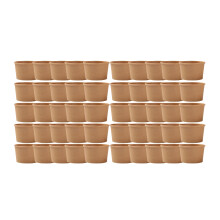 150St Khaki Kraft Papieren Wegwerpbakjes Voor Soepen En Desserts
