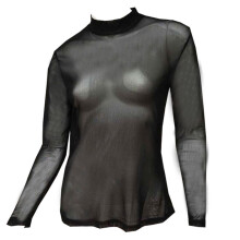 2St Dames Mesh Shirt Zwart, , Comfortabel En Stijlvol