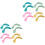 2Sets Gekleurde Buigbare Baby En 6