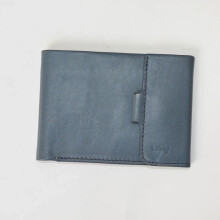 Bellroy Coin Fold Wallet LOW US AUS Dollars notes Coins Leather Blue