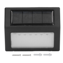 Solar Outdoor Lights Stainless Steel Led Step Deck Lighting6Leds Warm Glow With Auto Night Activation Easy To Mount