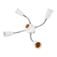 E27 LED Lampadina Splitter Adattatore Regolabile Portalampada Convertitore per Casa Ufficio Esposizioni Portalampada 5 Teste