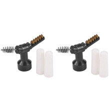 2 Set Car Battery Terminal Cleaning Brush Set Battery Post Cleaner Tool with Steel Wire Bristles