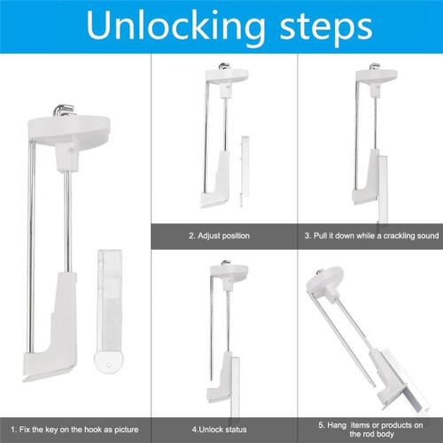 Magnetic Keys Anti-Theft Display Security Peg&Slat Wall Hook Lock Key 2