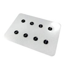 1 Piece Glass Mouse Skates Feet Pads Universal Small Round Dots Sticker DIY Mice Pad for Esports Gaming Mouse Color: A