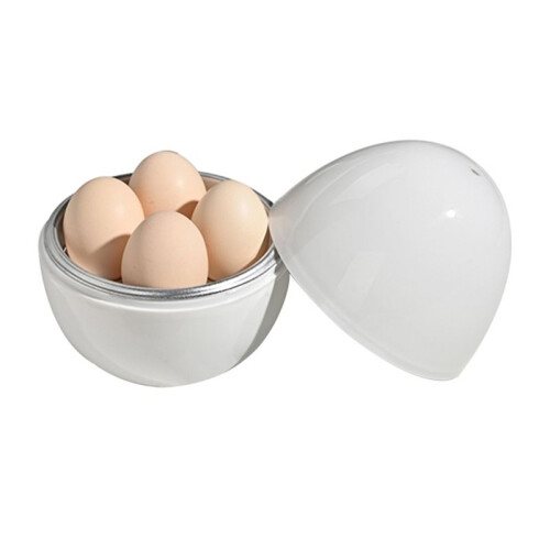 Microwave Egg Boiler Quick 5-Minute Cooker for Hard or Soft Boiled Eggs Steams  to 4 Eggs Multi-Use Steamer Function