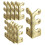 10PC Skiffers Baseboard Hörnskydd, Solid Mässing Sockelboard Protectors, Baseboard Hörnskydd Guld 1