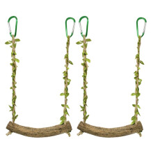 Bird Cage Landscaping Swing Toy Bird Climbing Interactive Ladder Anti-Bite Claw Grinding Solid Wood Chewing Ring