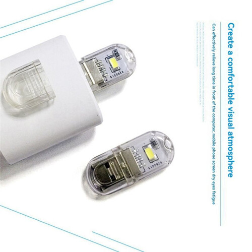 USB LED Plug Lamp for Power Bank, Computer  Book Light Portable Night Light for Laptop Reading White Light 2