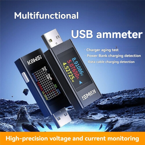 KOWSI USB Ammeter Multi-Function Digital Display  Voltage Ammeter Power Meter Cell Phone Charging Tester 1