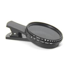 52mm Phone ND Filter ND2 to ND400 Clip- Variable Neutral Density Filter for Phone Mobile Phone Camera