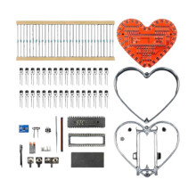 Zestaw do Ćwiczeń Lutowania, Projekt Lutowania Diod LED w Kształcie Serca, Zestaw Elektroniczny LED RGB DIY dla Początkujących Studentów STEM