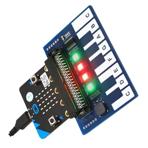 For Micro-Bit Expansion Board  Piano Music Expansion Board Cool Colourful Lights/Buzzer/Keypad I2C Interface 1