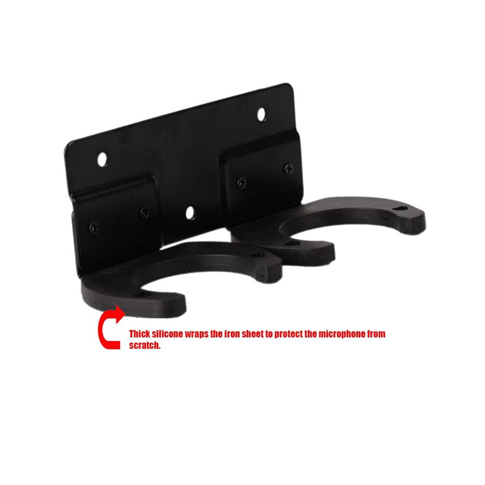 Universal Wireless Microphone Hook Holder Stands Wall Hanger Rack Clip Clamp Brackets Wall Mounted 4852693518005