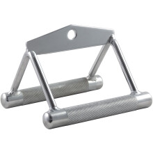 Twin Seated Row V Lat Double Stirrup Handle Grip Bar Cable Multi Gym Attachment