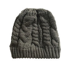 2Pièces Bonnet Hiver Femme Tricoté Style Queue De