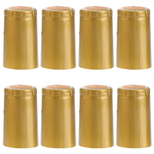 400Pièces Capsules Thermorétractables Dorées Pour Bouchons De Vin
