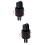 2Pièces Fixation Casque Aluminium Et ABS Noir Pour Caméra 7