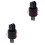 2Pièces Fixation Casque Aluminium Et ABS Noir Pour Caméra 3